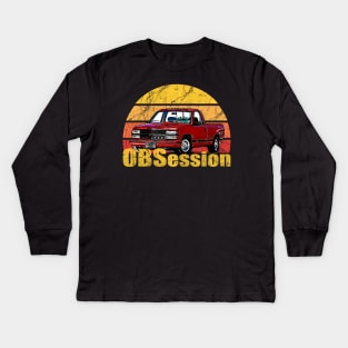 OBS Obsession Chevy C/K trucks General Motors 1988 and 1998 pickup trucks, heavy-duty trucks square body Old body style Kids Long Sleeve T-Shirt